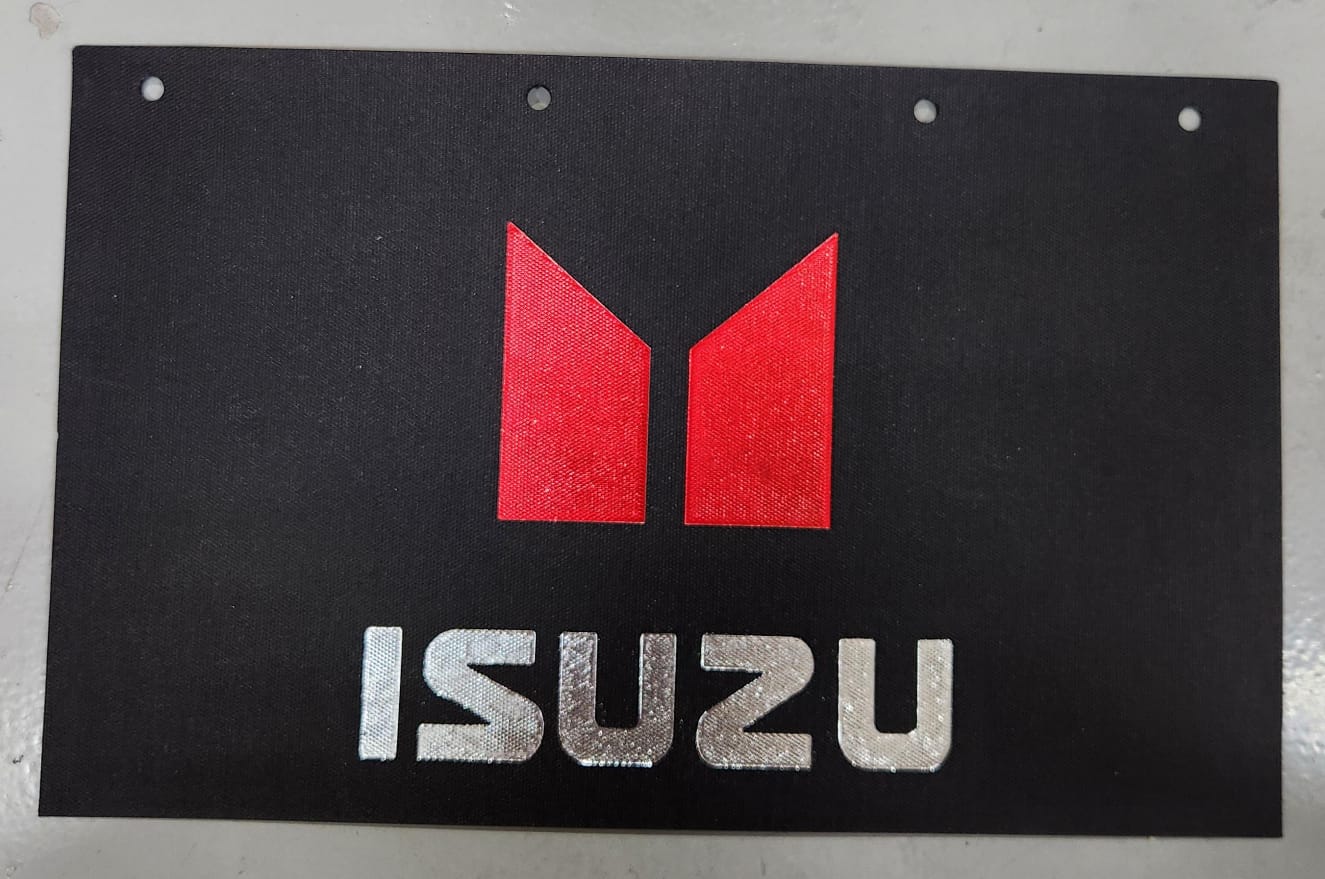 Ex Body_ Mudguard flap Isuzu logo ربر الرفراف بشعار ايسوزو